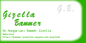 gizella bammer business card